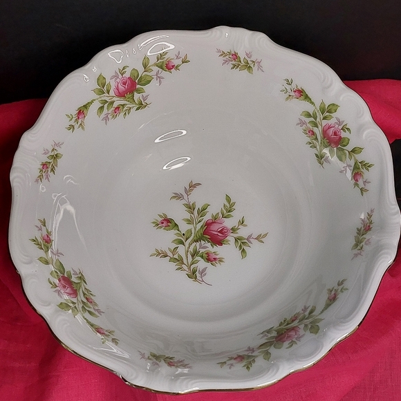 Vintage Johann Haviland Moss Rose 8.5” Round Serving Bowl Bavaria - Picture 5 of 7